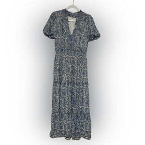 Max Studio London Antique Blue Floral Dress. Size L